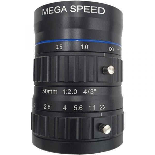 “C” mount 50mm F2.0 4/3” lens