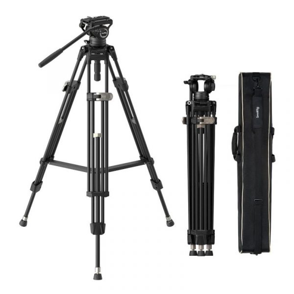 Heavy duty 75” Aluminum tripod with fluid head and 17lbs capacity